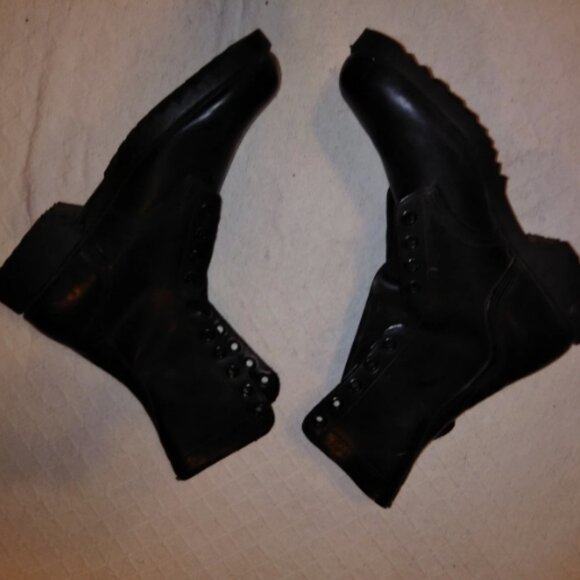 BLACK POLISHED AUGUST 1981 RO-SEARCH LEATHER ENGINEER 10.5N BOOTS KD 00365 main image 12